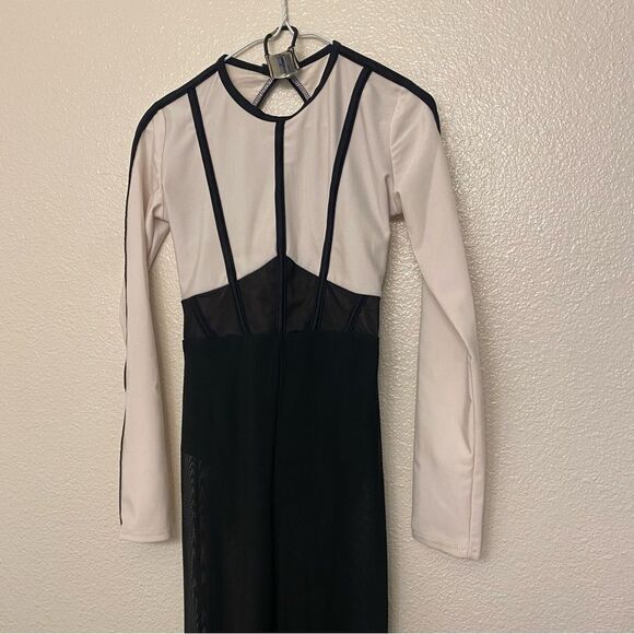 Revolution Dance Costume unitard black white ISOLATED INCIDENT RC24578 LC child - Picture 2 of 12